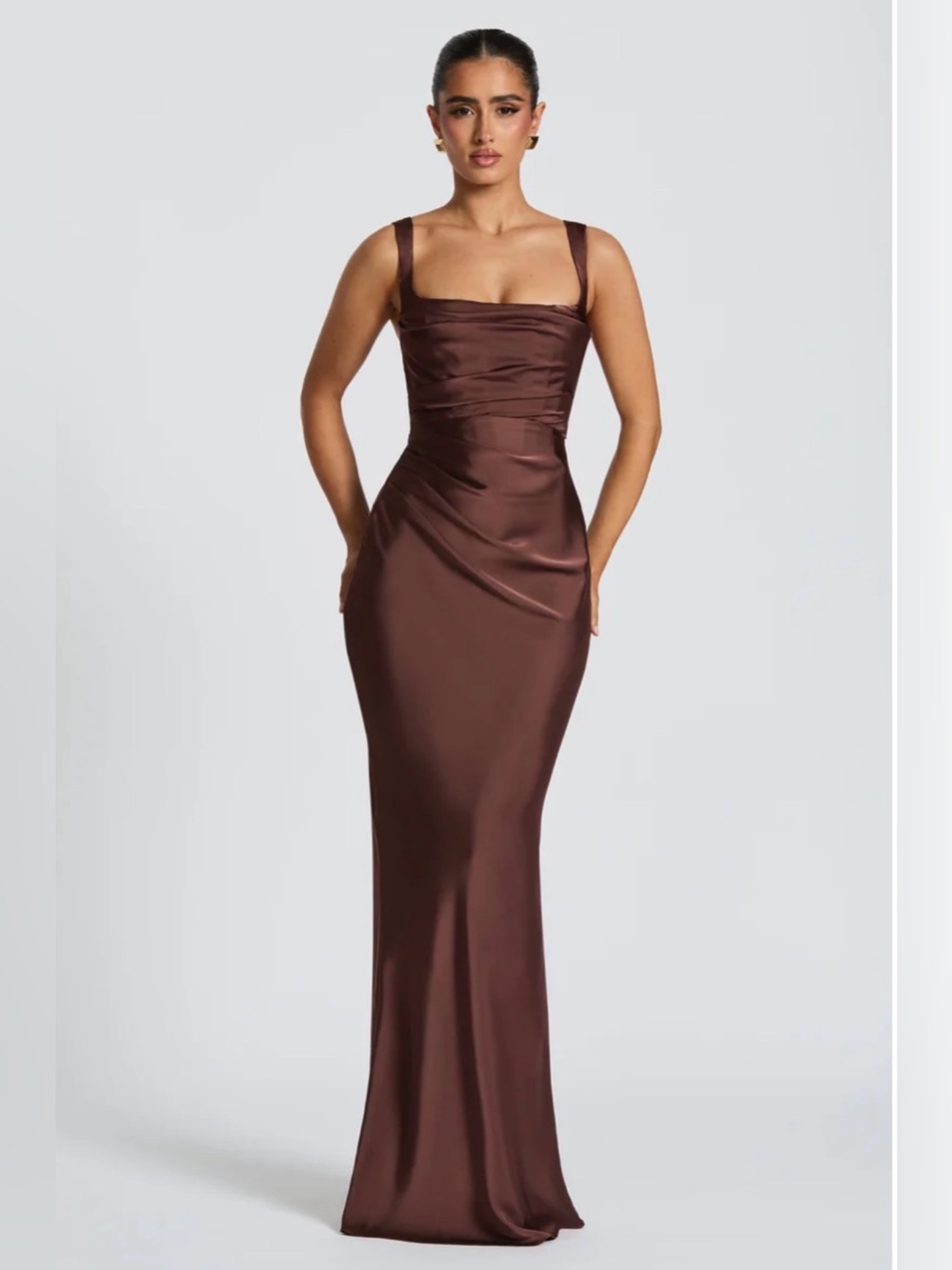 Babyboo Calanthe Maxi Dress in Plum Brown